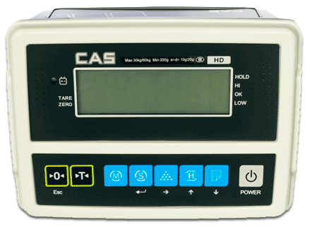 Весы CAS HD-150. Внешний вид управляющего модуля.